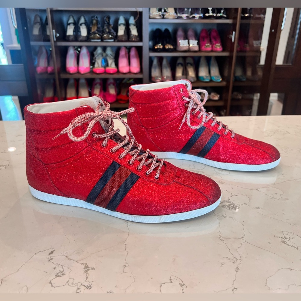Gucci ‘Glitter Accent Sneakers’ - Picture 4 of 10